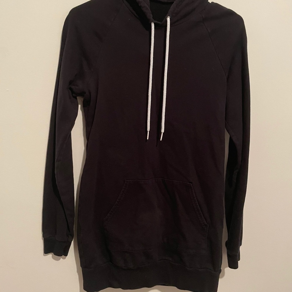 black sweatshirt dress